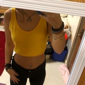 Yellow crop top